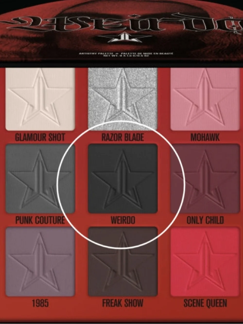 Jeffree Star Cosmetics Weirdo Black Artistry Single Eyeshadow
